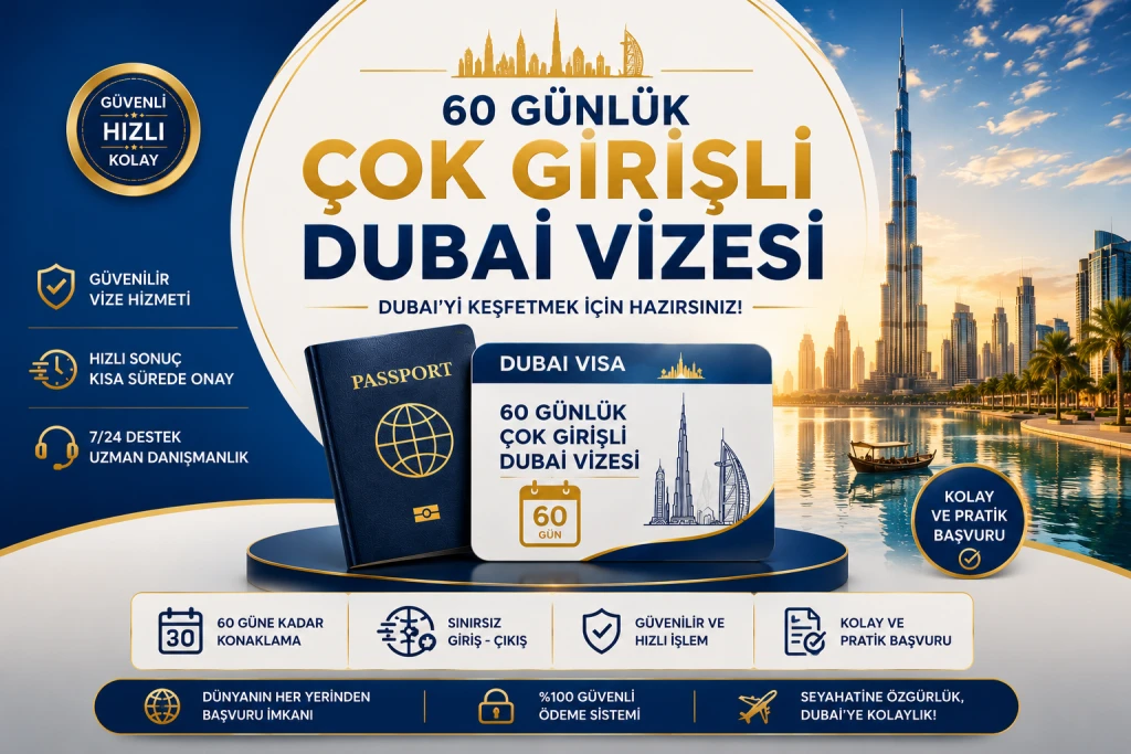 Dubai Vizesi 60 Gün Çok Girişli | Online Başvuru ve Hızlı Onay