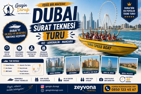 Dubai Sürat Teknesi Turu | Dubai Marina ve Burj Al Arab Speed Boat Turu