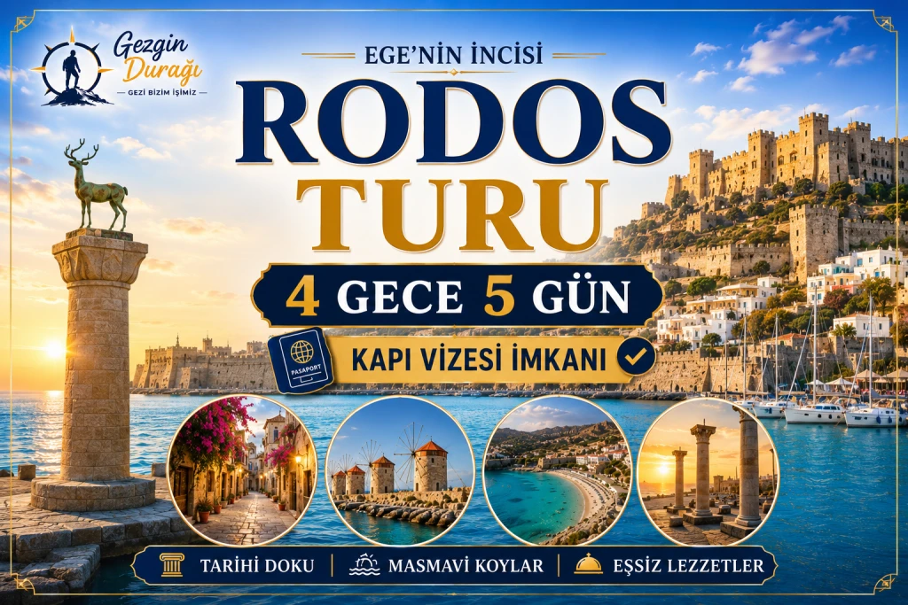 Rodos Adası Turu 4 Gece 5 Gün | Kapı Vizeli Yunan Adaları Tatili
