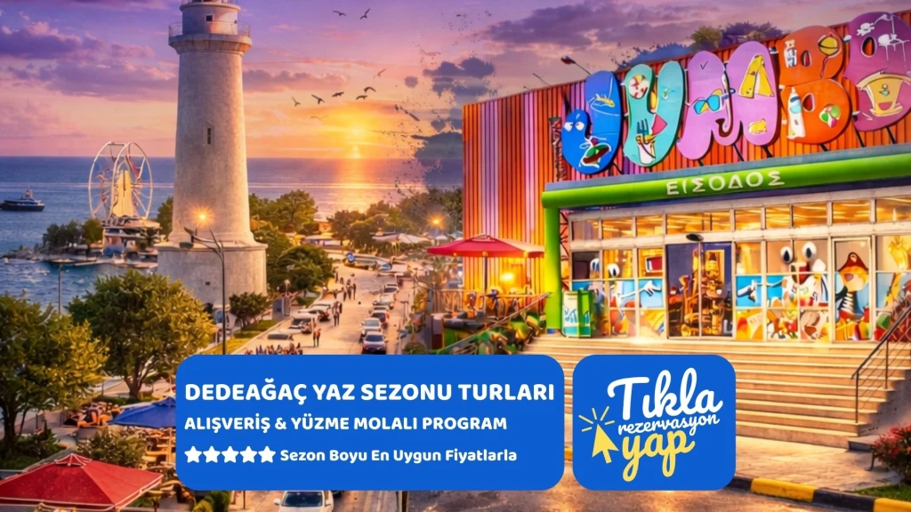 Günübirlik Dedeağaç Makri Beach Plaj ve Alışveriş Turu