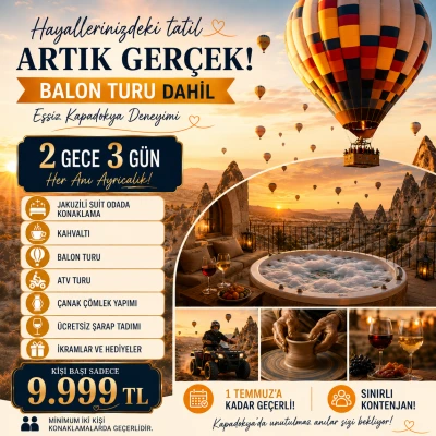 Balon Turu Dahil Kapadokya Paketi | 2 Gece 3 Gün