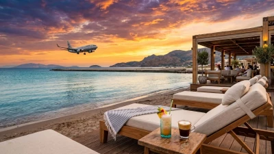 Midilli'nin Gizli Cenneti: Bracciera Beach Bar Rehberi (Deniz, Gün Batımı ve Uçaklar)