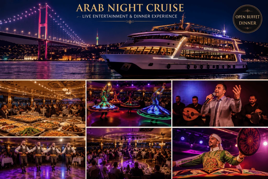 Evening Bosphorus “Arab Night” Cruise with Open Buffet Dinner