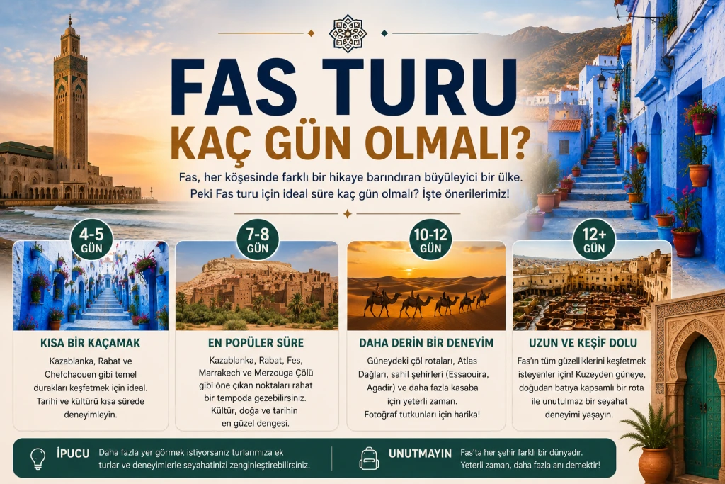 Fas Turu Kaç Gün Olmalı? 2026 İçin İdeal Gezi Süresi