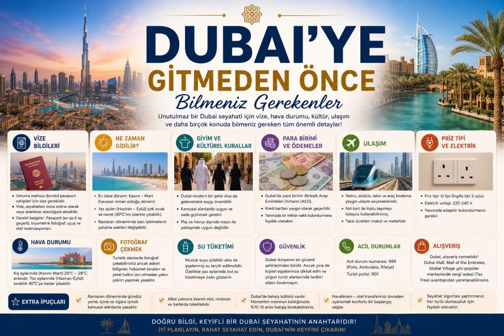 Dubai’ye Gitmeden Önce Bilmeniz Gerekenler: 2026 Seyahat Rehberi