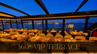 360°Teras Lüks VIP Açık Salon | Özel Masa | VIP Menü Limitsiz Alkollü İçecekler | Pencere Kenarı Seç...