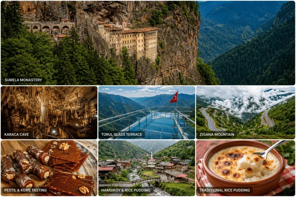 Sumela Monastery, Karaca Cave & Hamsikoy Tour