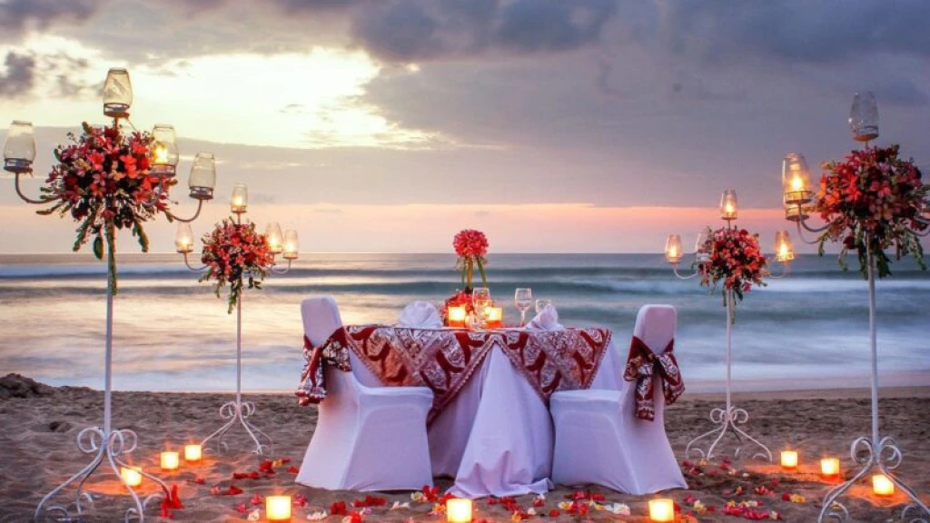 Romantic Dinner on Bali Beach