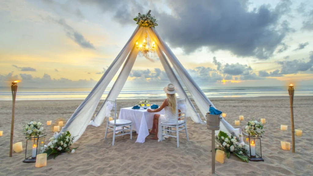 Romantic Dinner on Bali Beach