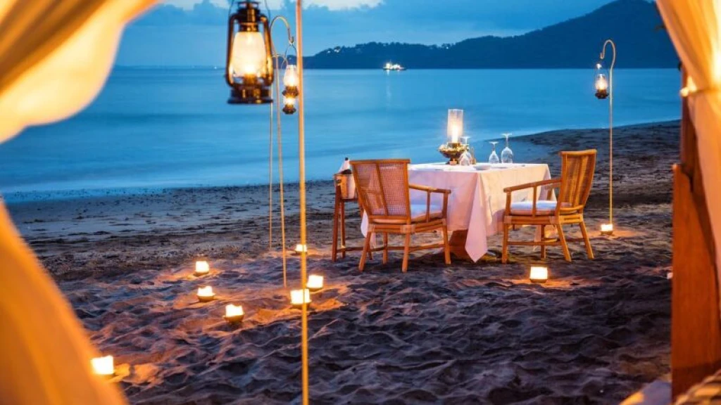 Romantic Dinner on Bali Beach