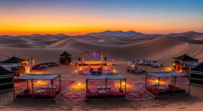 Dubai Desert Safari Standard Camp: Dune Thrills, Dinner and Live Shows