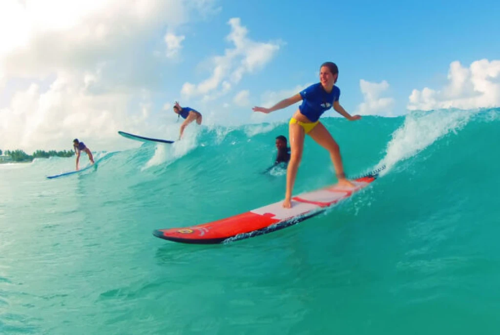 Surfing in Bali