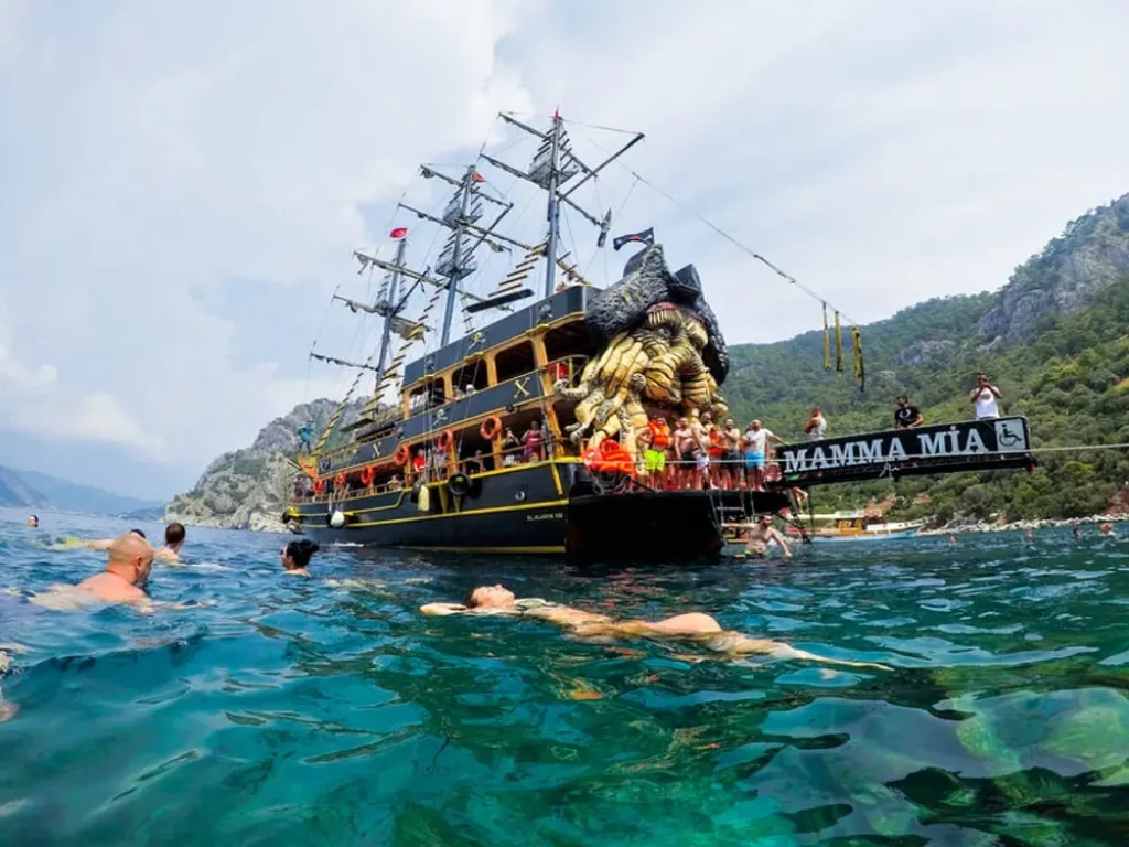 Marmaris Pirate Party Boat Cruise Tour Soft Drinks and Hotel Transfers