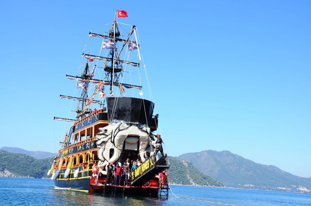 Marmaris Pirate Party Boat Cruise Tour Soft Drinks and Hotel Transfers