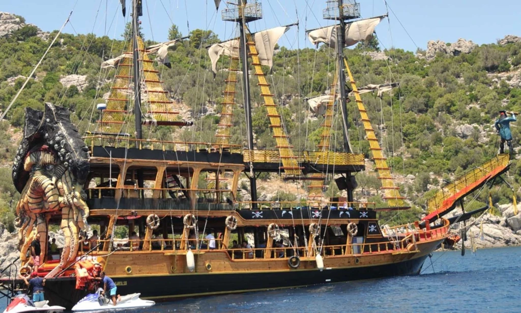 Marmaris Pirate Party Boat Cruise Tour Soft Drinks and Hotel Transfers