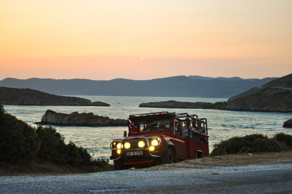Sunset Pleasure and Swim with Barbeque Dinner (4x4 Jeep)From Marmaris