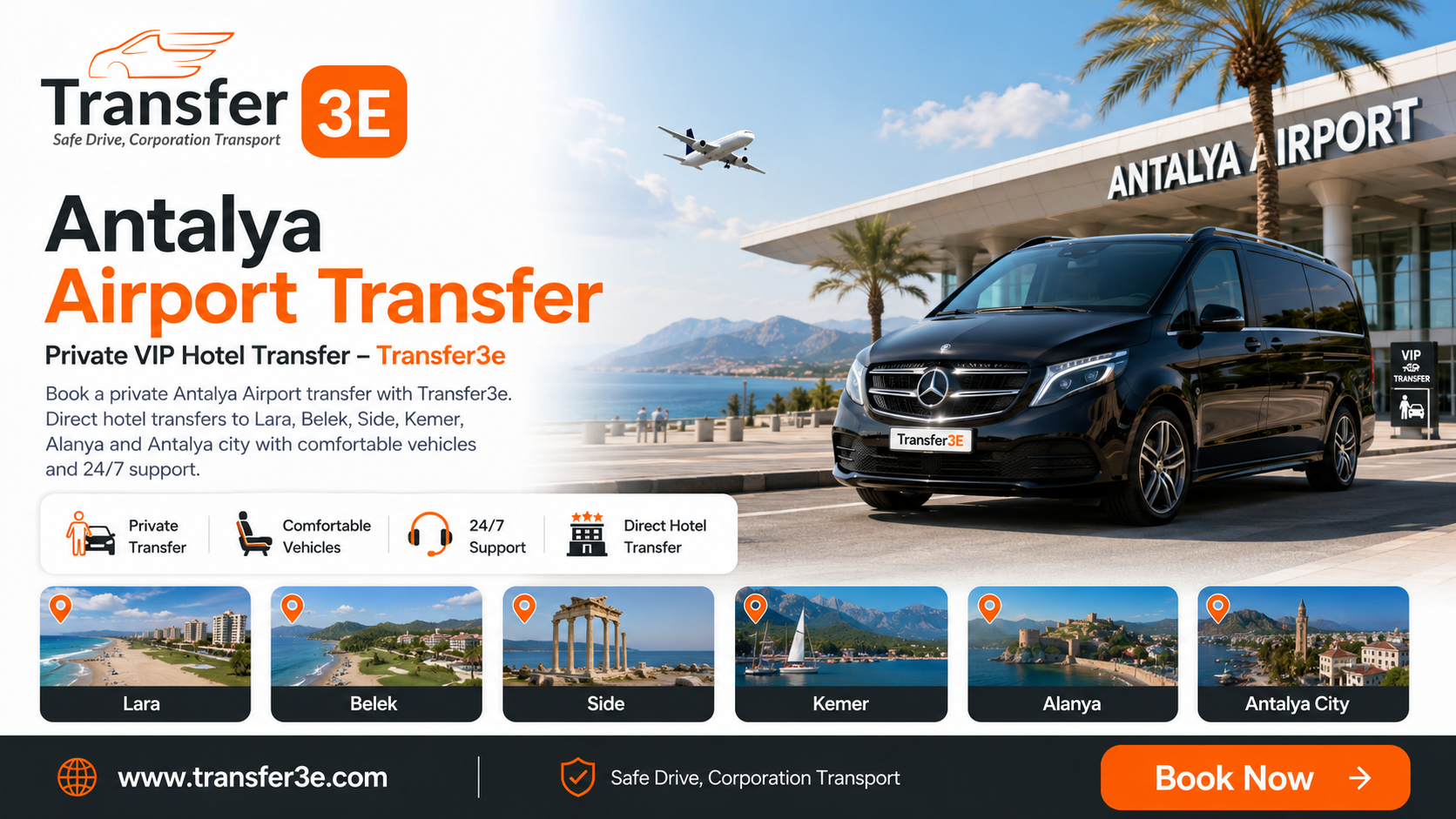 Antalya Airport Transfer | Private VIP Hotel Transfer – Transfer3e