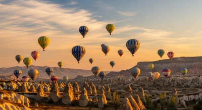 Kapadokya'da Sıcak Hava Balonu Deneyimi