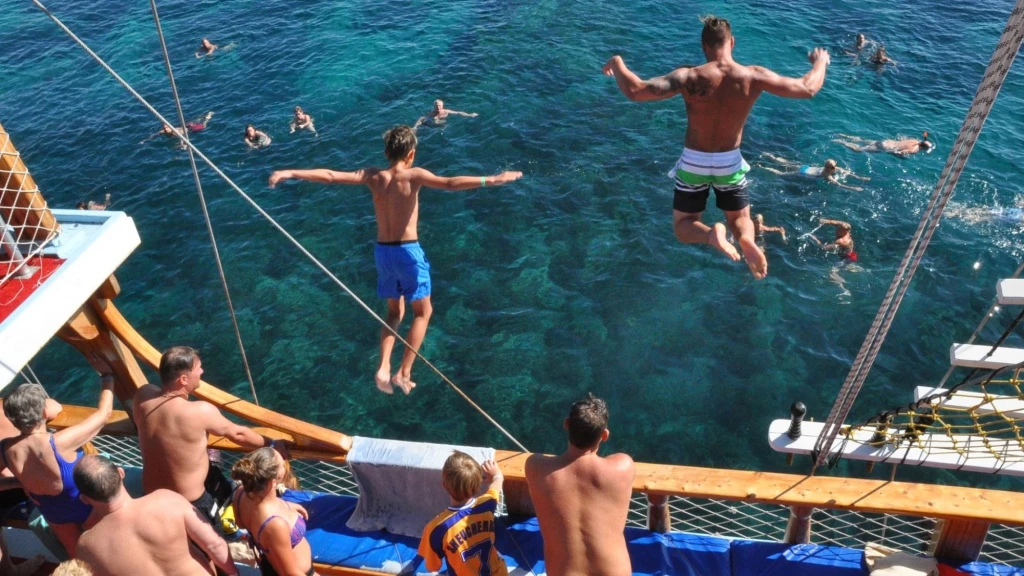 Blue Lagoon Boat Trip from Side with Swim & BBQ Lunch