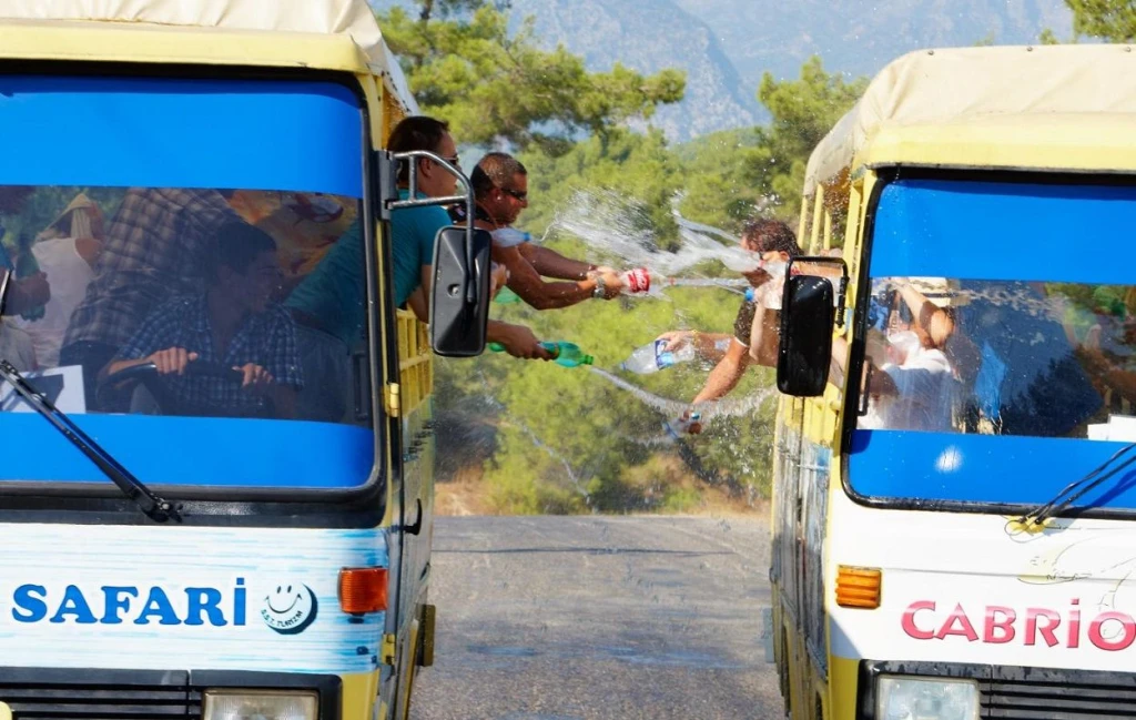 Side Cabrio Bus Nature & Culture Tour with Green Canyon Cruise
