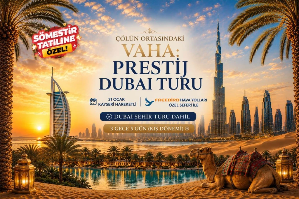 Kayseri Çıkışlı Dubai Turu: 3 Gece 5 Günlük Unutulmaz Bir Çöl Masalı