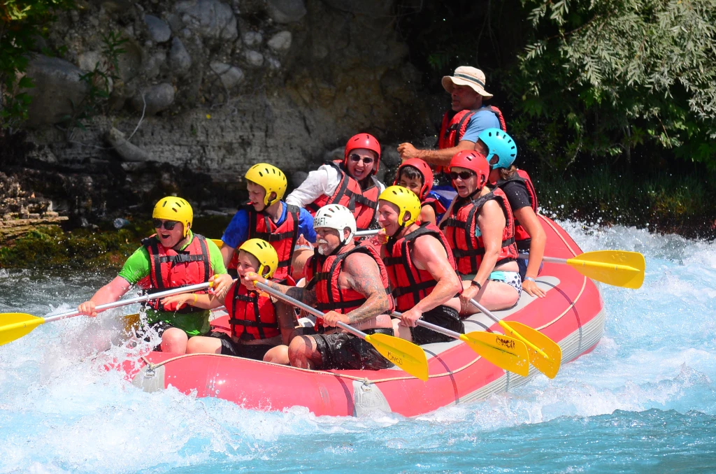 Rafting, Canyoning & Zipline Tour with Lunch from Side