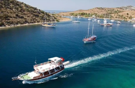 Günübirlik Tekne'de Yüzme Molalı Ayvalık Koyları Cunda Turu