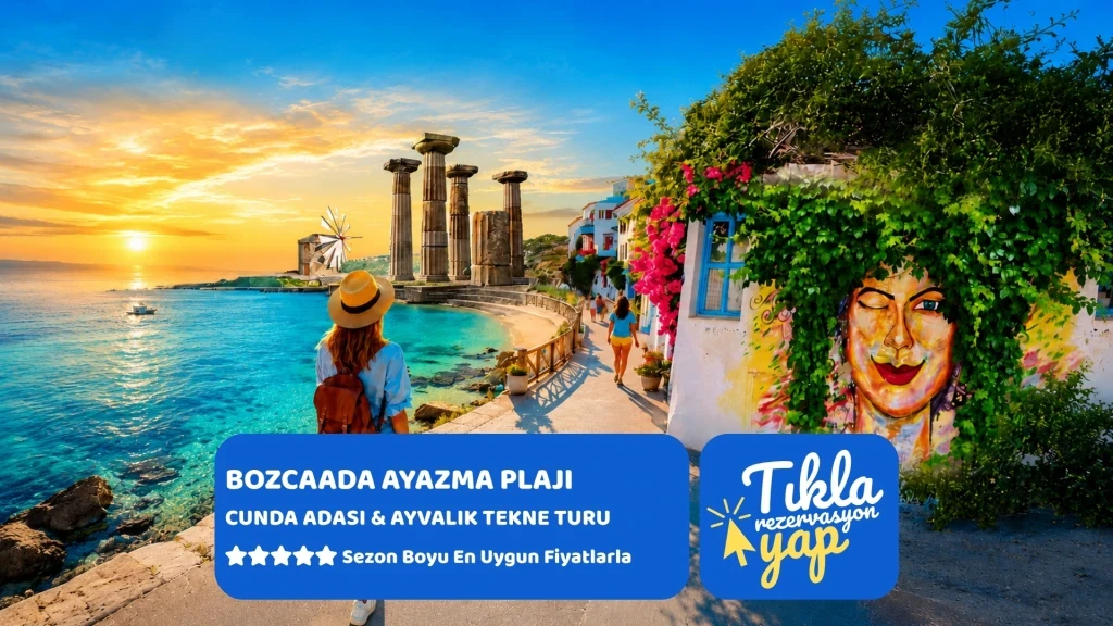 Bozcaada Assos Cunda Adası ve Ayvalık Tekne Turu / 1 Gece Otel Konaklamalı / İstanbul, Gebze ve Bursa Çıkışlı