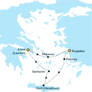 Kuşadası Hareketli Celestyal Discovery ile Yunan Adaları & Atina Turu - (3 Gece & 4 Gün)