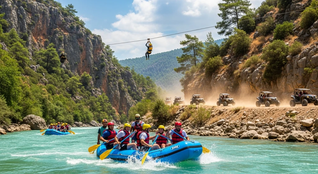 Köprülü Canyon Rafting, Zipline and Buggy Tour Combo