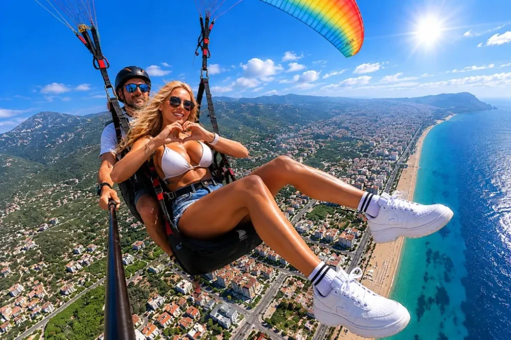 Tandem Paragliding Flight to Cleopatra Beach from Alanya