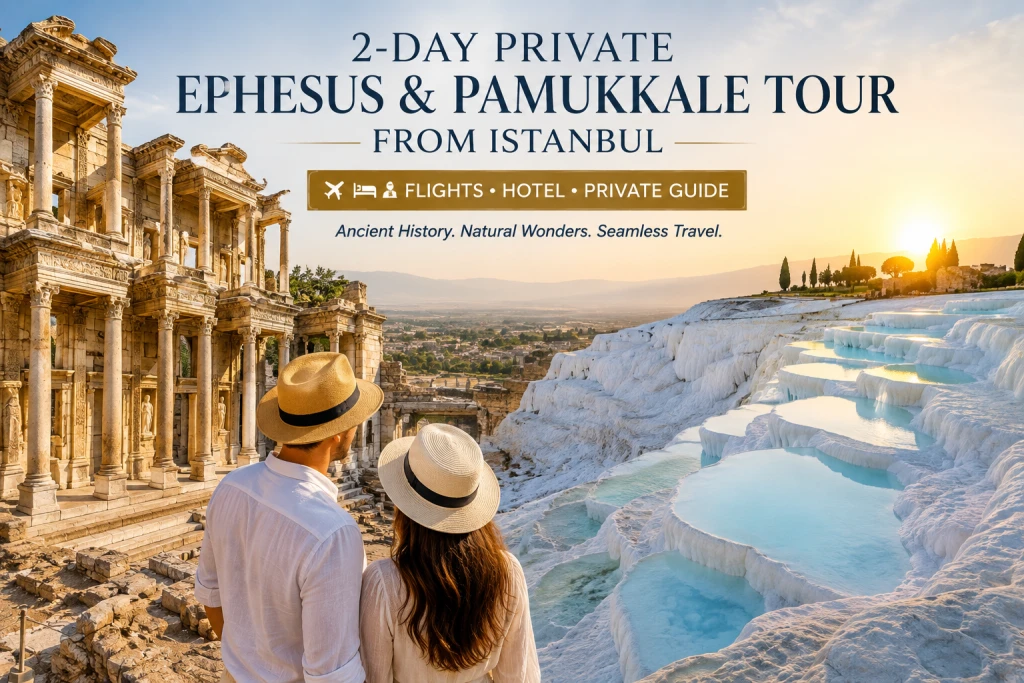 2-Day Private Ephesus & Pamukkale Tour from Istanbul: Flights, Hotel, and Ancient Wonders