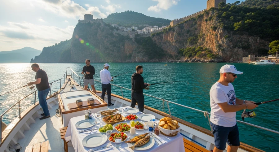 Alanya Fishing Tour with Lunch and Hotel Transfer