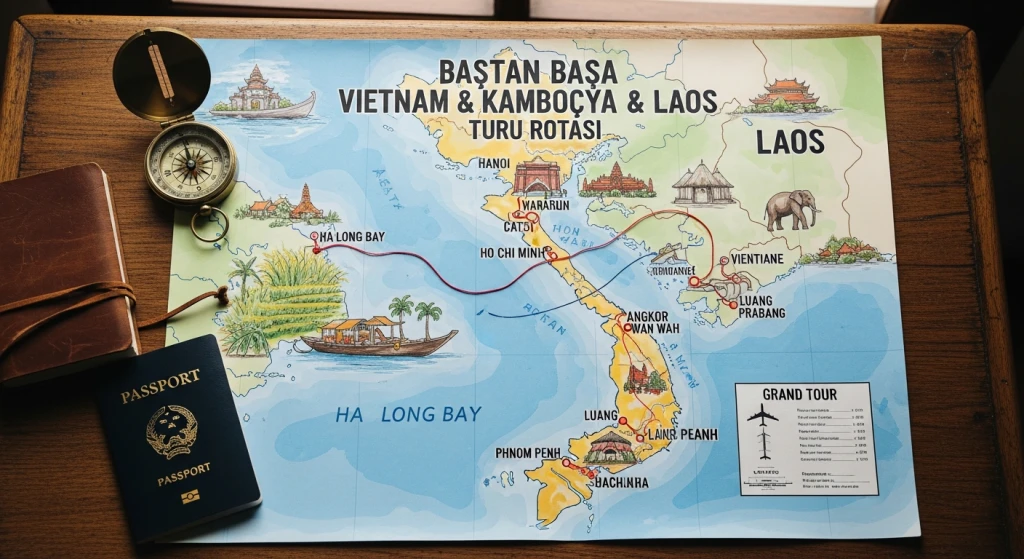 Baştan Başa Vietnam & Kamboçya & Laos Turu Rotası