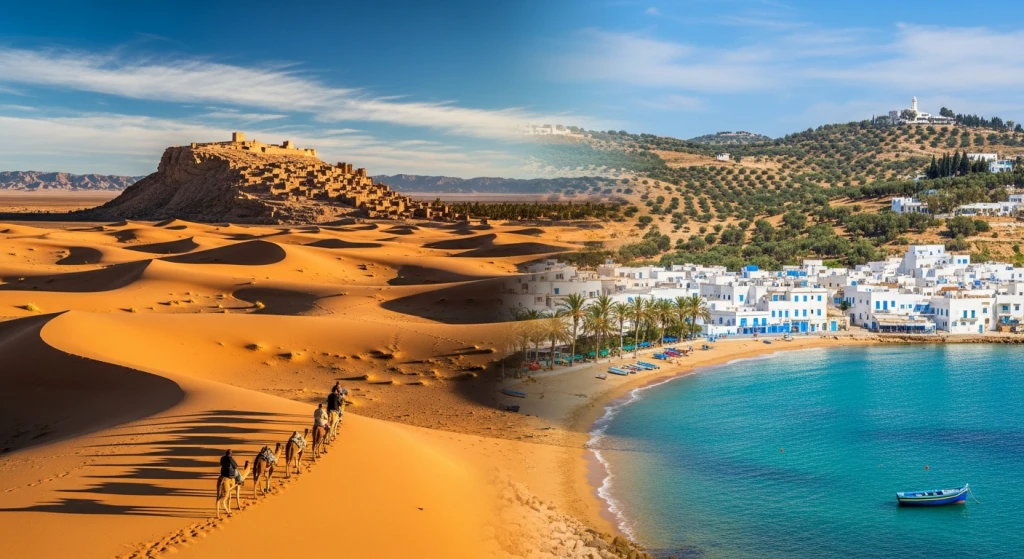 Full Morocco and Tunisia Tour Route