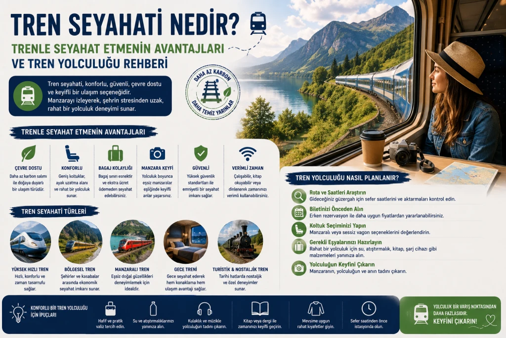 Tren Seyahati Nedir? Trenle Seyahat Etmenin Avantajları ve Tren Yolculuğu Rehberi