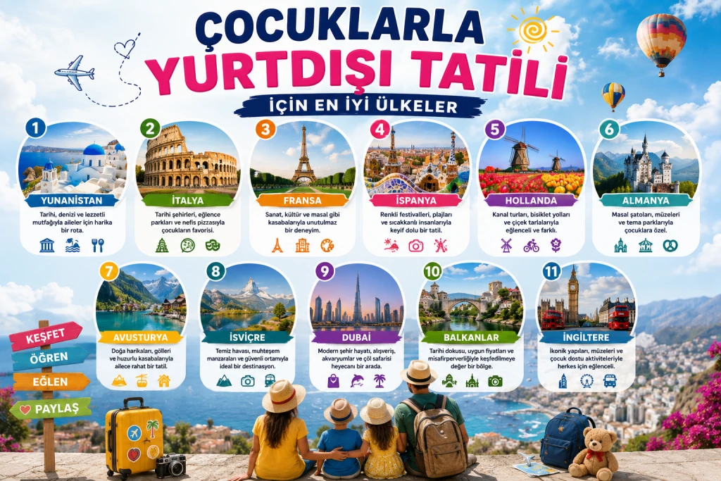 Çocuklarla Yurtdışı Tatili İçin En İyi Ülkeler