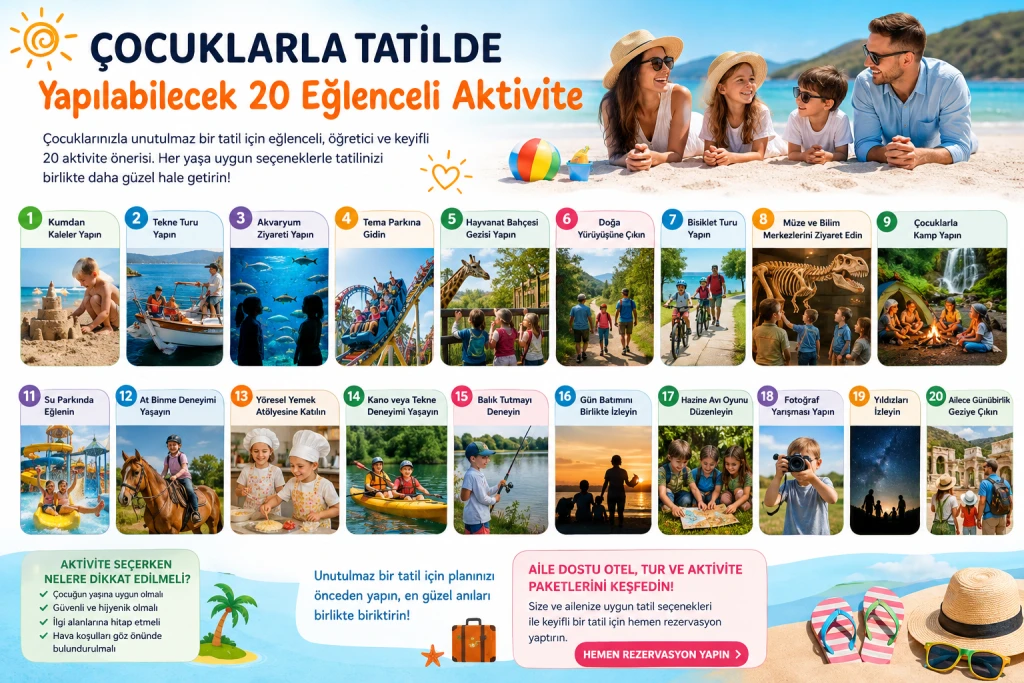 20 unterhaltsame Aktivitäten, die man im Urlaub mit Kindern unternehmen kann