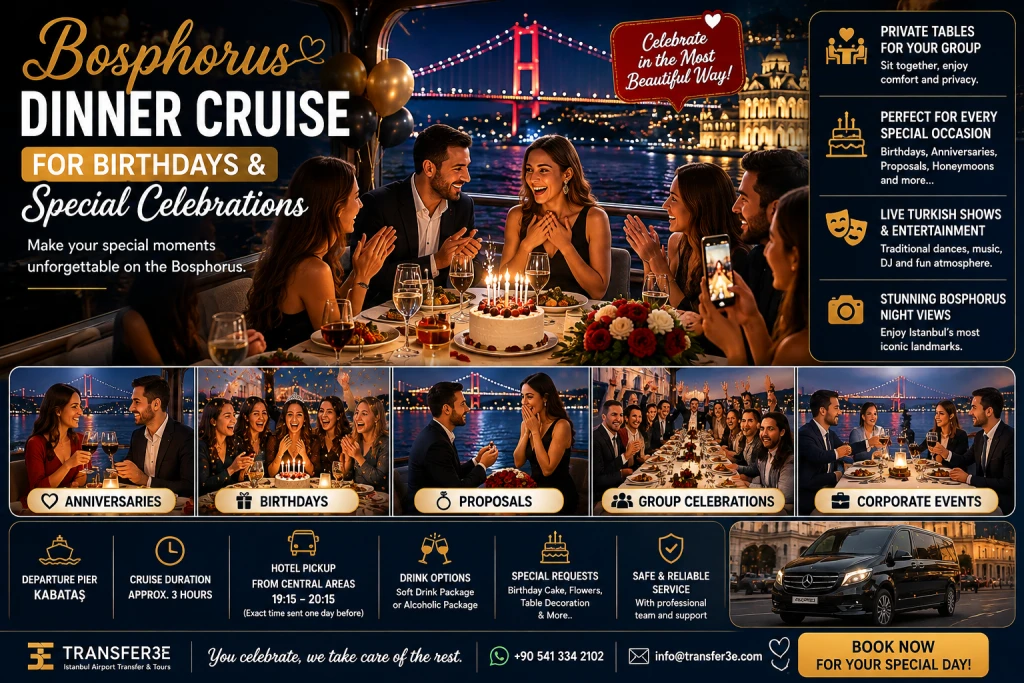Bosphorus Dinner Cruise for Birthdays & Special Celebrations