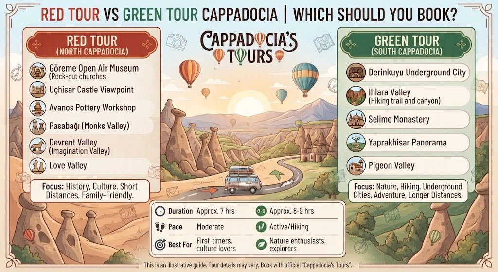 Red Tour vs Green Tour Cappadocia | Which Should You Book?
