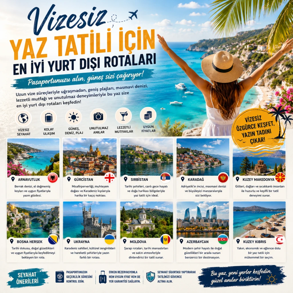 Vizesiz Yaz Tatili İçin En İyi Yurt Dışı Rotaları
