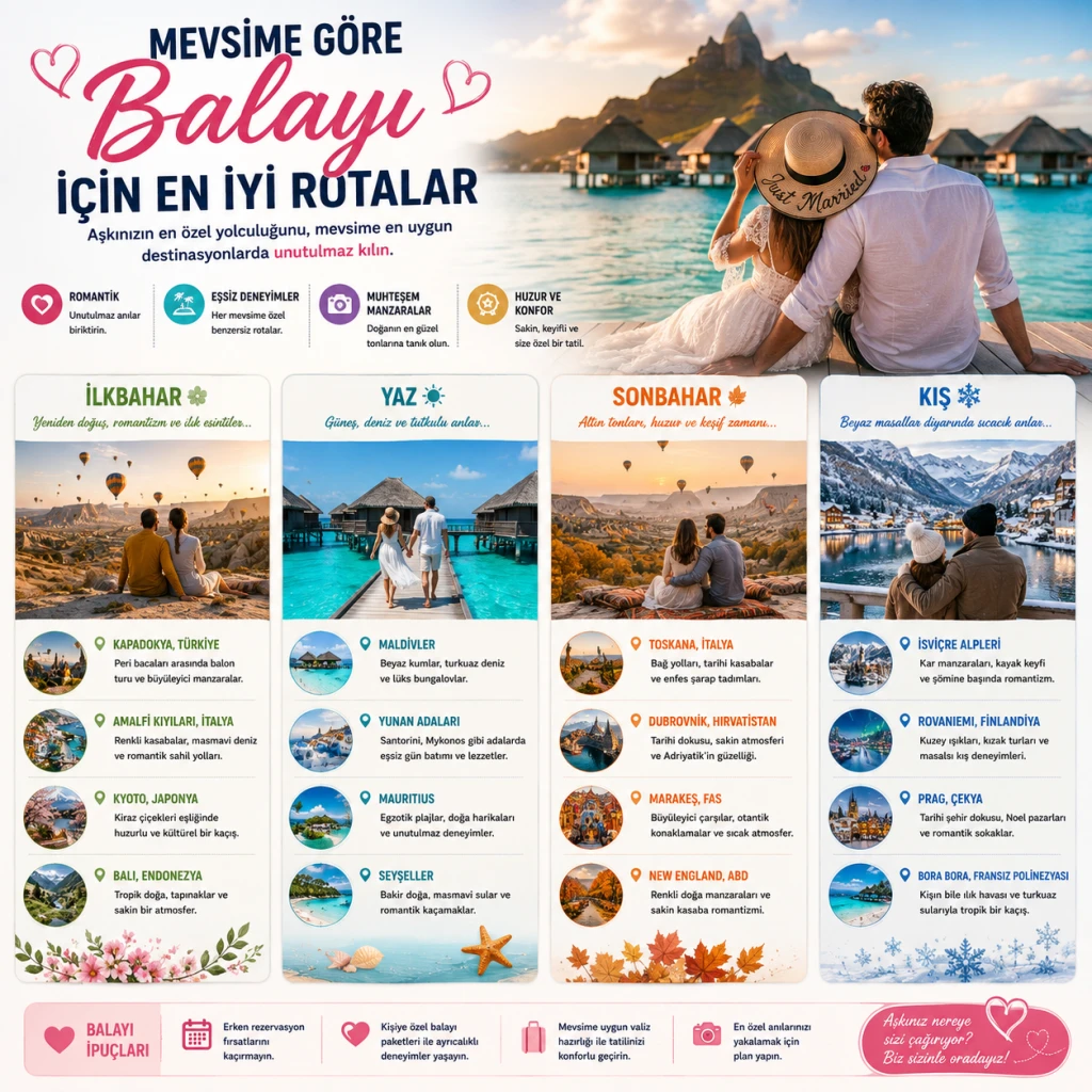 Mevsime Göre Balayı İçin En İyi Rotalar