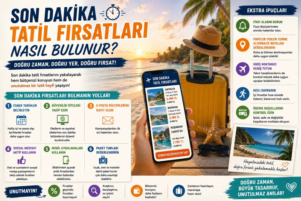 Son Dakika Tatil Fırsatları Nasıl Bulunur?