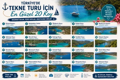 Türkiye’de Tekne Turu İçin En Güzel 20 Koy
