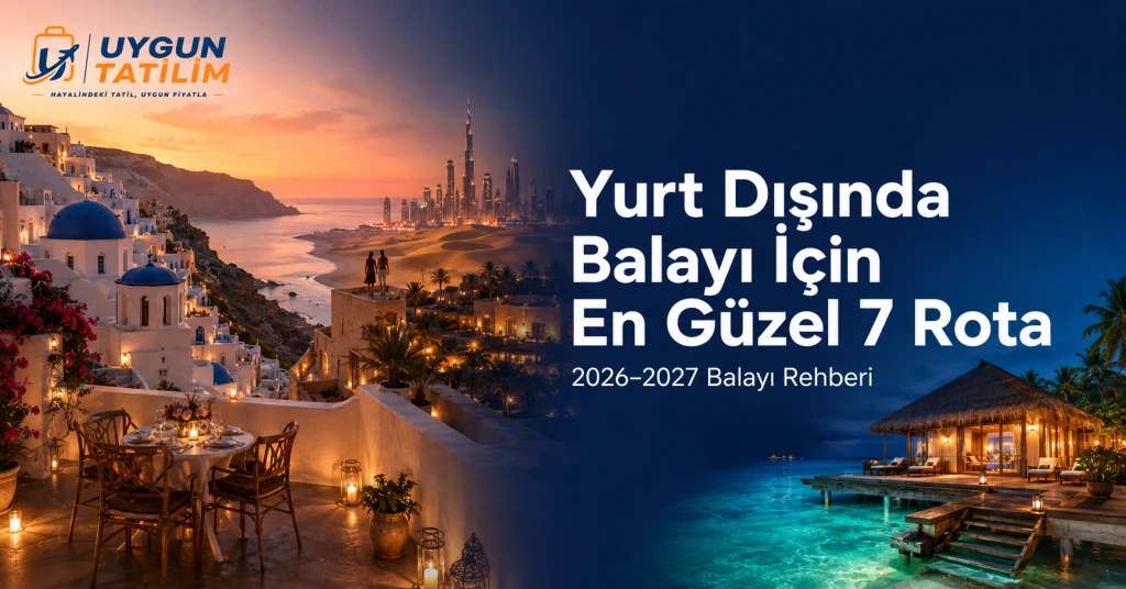 Yurt Dışında Balayı İçin En Güzel 7 Rota | 2026–2027 Balayı Rehberi