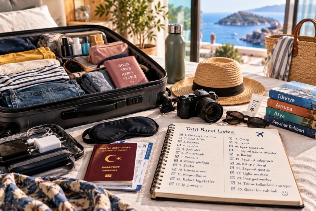 Tatil Bavulunda Unutulmaması Gereken 25 Şey