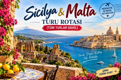 Sicilya & Malta Turu Rotası (Tüm Turlar Dahil)