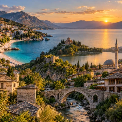 Arnavutluk & Makedonya & Kosova Turu Rotası (PRN-TIA)