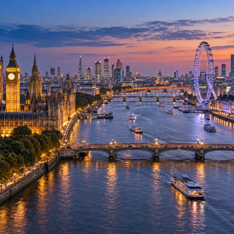 Dolu Dolu Thames'in İki Yakası Londra Turu Rotası (LGW-LHR)