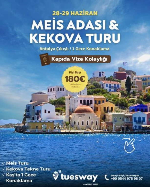 MEİS TURU (KEKOVA TURU DAHİL) 1 GECE KAŞ KONAKLAMALI